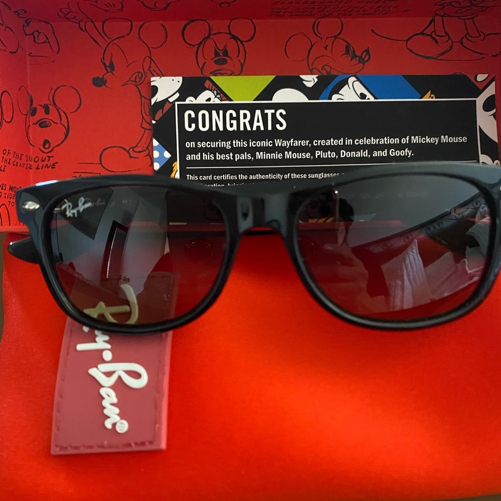 Black Ray Ban Jr. Disney Mickey Mouse Series Sunglasses - Super Rare